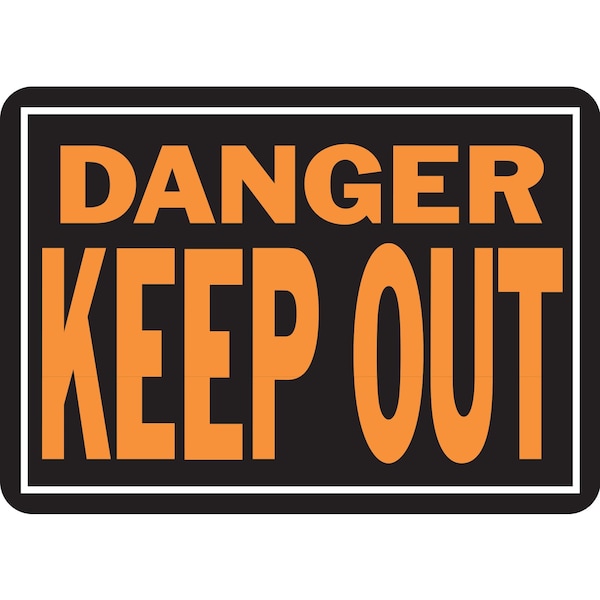 Hy-Ko Danger Keep Out Sign 9.25" x 14", 12PK A11075 - main